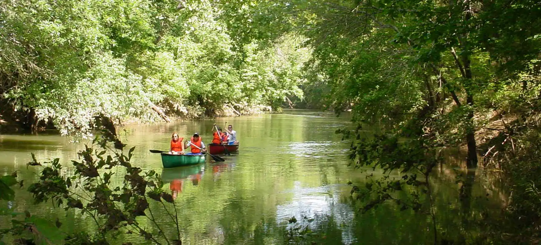 Two canoes at Ray Roberts Lake State Park